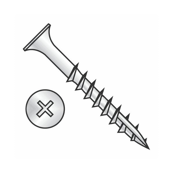 Newport Fasteners Deck Screw, #10 x 2-1/2 in, Steel, Flat Head, Phillips Drive, 500 PK V03437-PR-500 - main